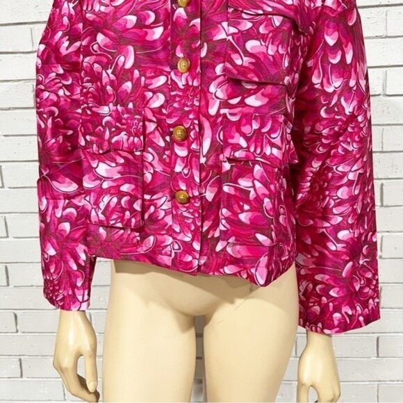 Kika Vargas × Target “Mum Floral” Scallop-Pocket Jacket • Pink Floral • Size 1X - Picture 5 of 9